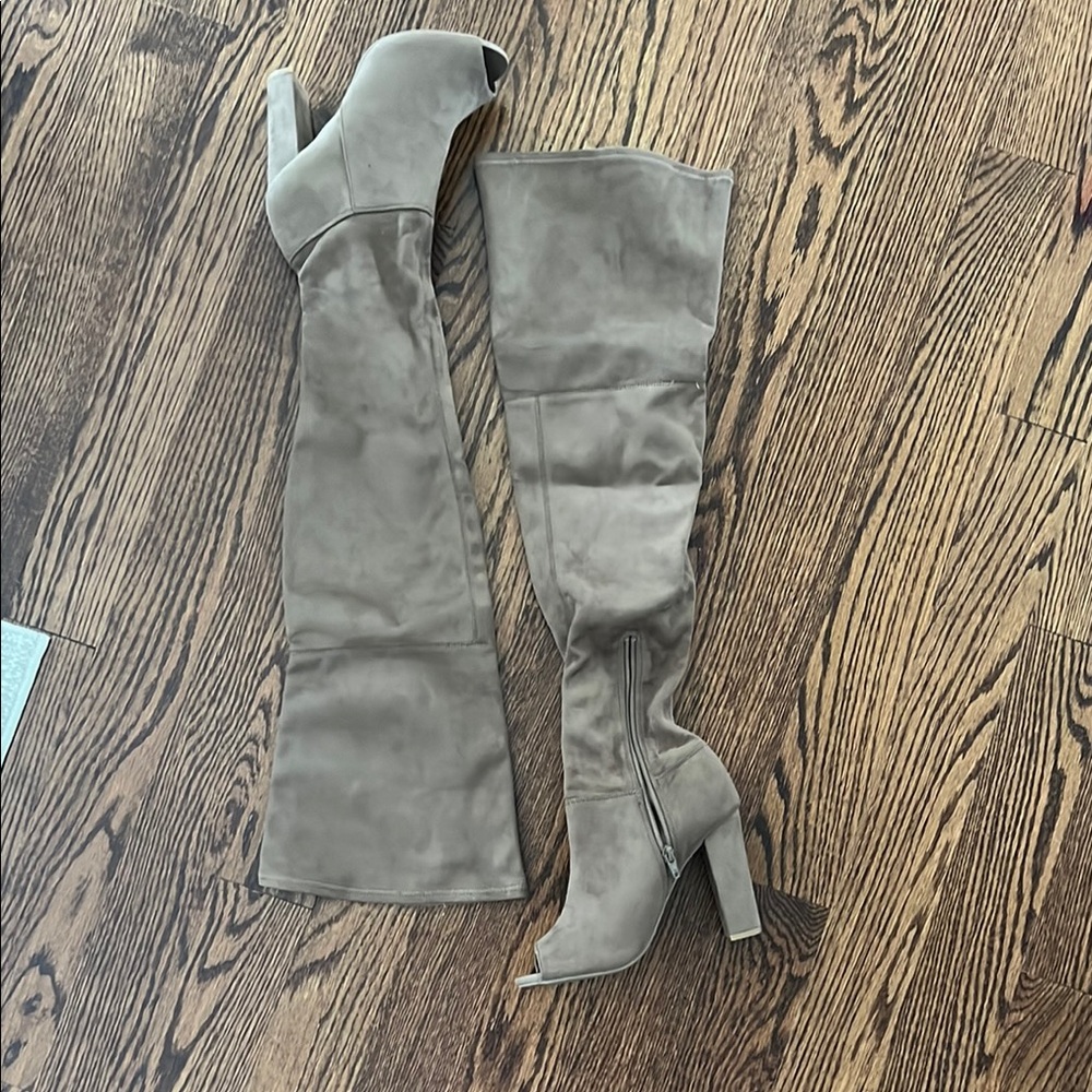 Tan Suede Thigh high Boots